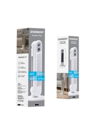 Everest Fan14 Beyaz 31" 50w 3 Hız Kademeli Zamanlayıcı Kule Tipi Vantilatör- Pervanesi