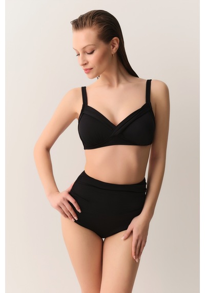 Suwen Kaplı Bantlı Korseli Bikini Üst Sbn26380012 Siyah 42