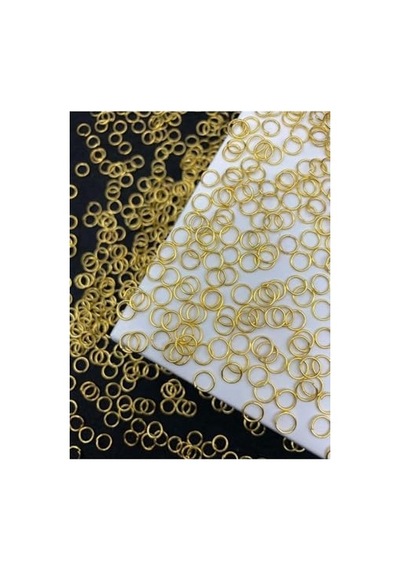 25gr Gold/altın Sarısı Renk 6mm Metal Takı Yapım Halkası,klips Halka Ort 370-410 Adet 000 Açık Krem