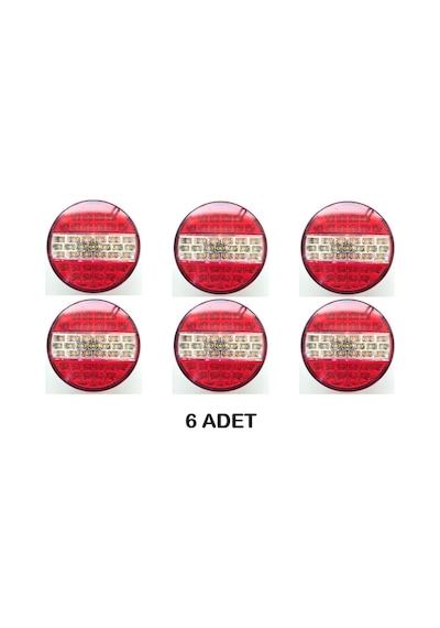 6 Adet Hamburger Ledli Stop Lamba 4 Fonksiyonlu 12v.