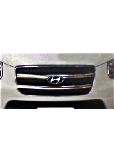 Hyundai Santa Fe 2006 - 2010 Ön Panjur 2 Parça Paslanmaz Çelik
