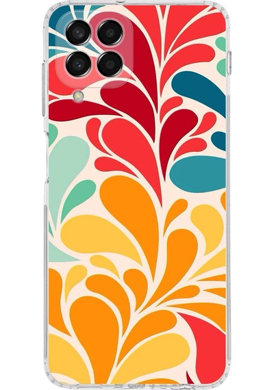 Samsung Galaxy M33 İle Uyumlu Retro Color 5 Kamera Korumalı Şeffaf Kılıf Şeffaf