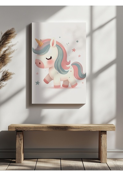 Unicorn Ev Ofis Mutfak Salon Duvar Dekorasyon Kanvas Tablo