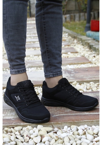 Letao Step Unisex Rahat Hafif Günlük Spor Yürüyüş Sneaker Ayakkabı Siyah