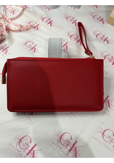 Gk Gamzelirenklerim Luxury Fashıon&accessorıes El Askılı Büyük Cüzdan Premium Kalite Suni Deri Kırmızı
