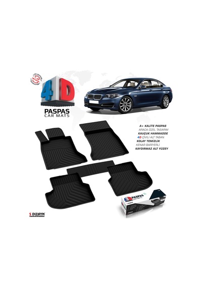 S-dizayn Bmw 5 Serisi F10 Makyajlı 4d Havuzlu Paspas 2013-2016 A+kalite