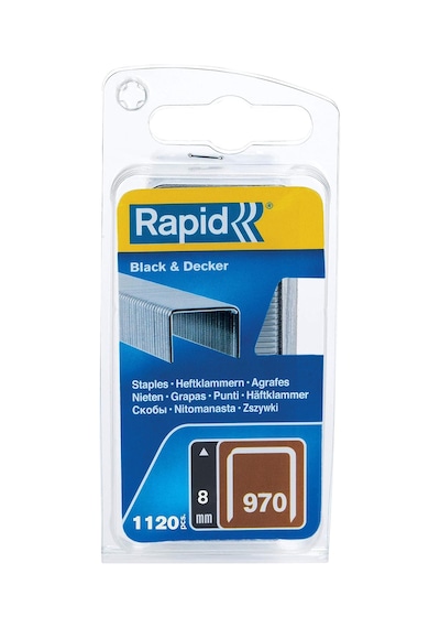 Zımba Teli Tip 970, 8 Mm Zımba, 1.120 Adet, Black & Decker El Ve Elektrikli Zımba Makineleri İçin Düz Tel Kıskaçlar