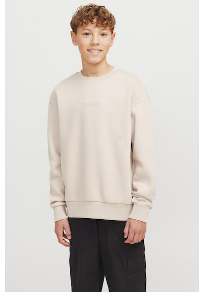 Jack & Jones Jjtaka Sweat Crew Neck Jn Krem Erkek Çocuk Sweatshirt 000000000102257562 Bej