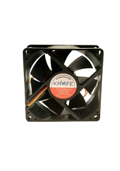 Krafe 80x80x25 12v Dc 3 Kablolu Rulmanlı Fan