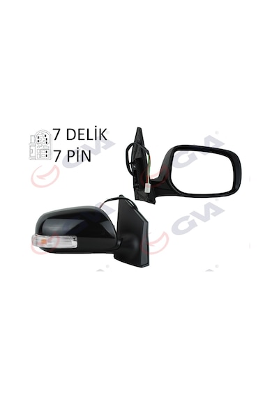 Gva Dış Dikiz Aynası Sağ Corolla 08 Elektrikli Isıtmalı Katlanır Sinyalli Astarlı Ko IS00-GVA 1071133
