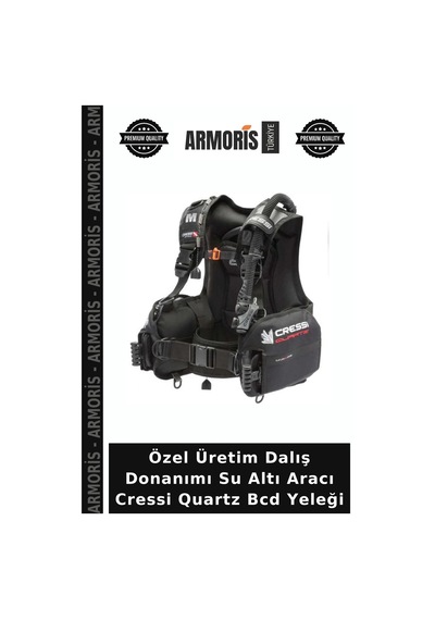Özel Üretim Dalış Donanımı Su Altı Aracı Cressi Quartz Bcd Yeleği Çok Renkli