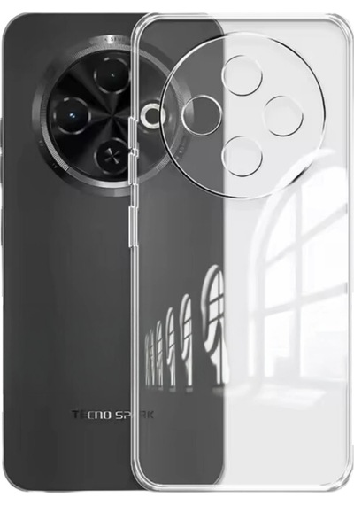 Mey İthalat Tecno Spark 30c Kılıf Lüx Şeffaf Silikon