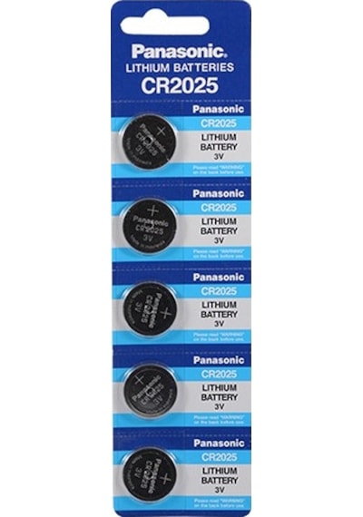 Panasonic CR2025 3V Lityum Kartela Düğme Pil 5 x 20'li