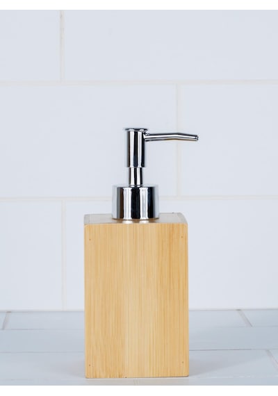 Wood Bambu Sıvı Sabunluk - Ahşap Renkli
