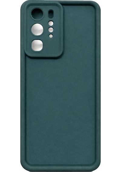 Huawei P40 Pro Uyumlu Kamera Çıkıntılı Mat Silikon Telefon Kılıfı Yeşil