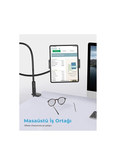 Saiji Datura Is 100 Cm Akrobat Flexible Ayarlanabilir Telefon Tablet Tutucu Siyah Çok Renkli