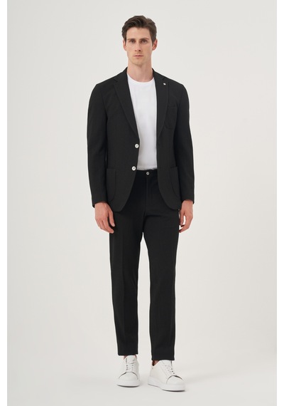 Morven Erkek Siyah Poliviskon Trend Çizgili Slim Fit Mono Yaka Takım Elbise 26ms001003001 Siyah Morven Erkek Siyah Poliviskon Trend Çizgili Slim Fit Mono Yaka Takım Elbise 26ms001003001 Siyah