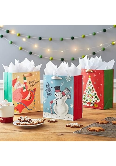 Kağıt Mendil İle Vintage Noel Hediye Çantası Paketi