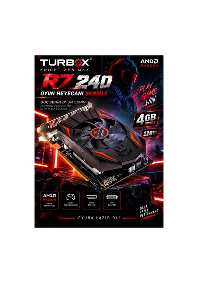 J-Tech V1167 i5-6500 16 GB 512 GB SSD 4G R7240 Free Dos Masaüstü Oyuncu Bilgisayarı