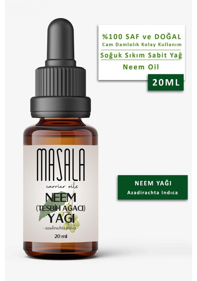 Masala Tesbih Ağacı Yağı 20 ML Soğuk Pres Neem Yağı (Neem Carrier Oil)
