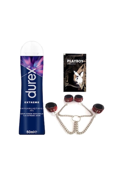 Durex Extreme Analjel 50 Ml + Kırmızı Deri El Ve Ayak Kelepçesi + Hediye