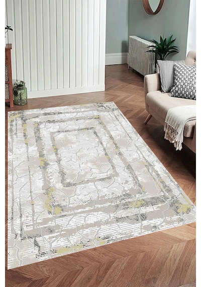 Eliana Home Dijital Baskı Yıkanabilir Kaymaz Taban Salon Halısı Ve Yolluk Rvg0966-fnl215 Bej