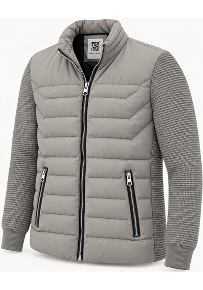 Tiger Force Slim Fit Erkek Kolu Triko Mont 7818 Taş