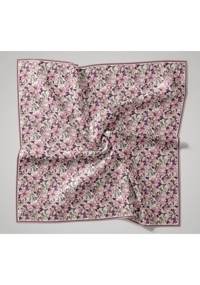 Silk Home Twill İpek Eşarp 11477-16 Küf Yeşili, Ekru, Pembe, Gri, Mor