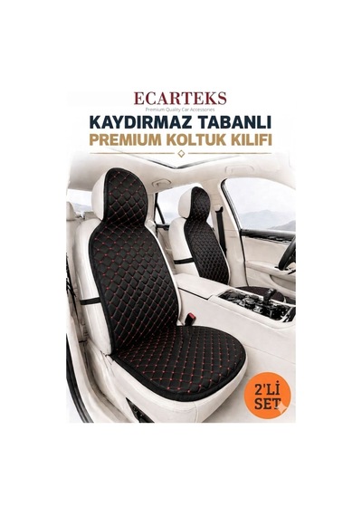 Oto Ön Koltuk İkili Minder Terletmez Kolay Montaj Universal Koruyucu Kılıf Seti Kumaş 45478880