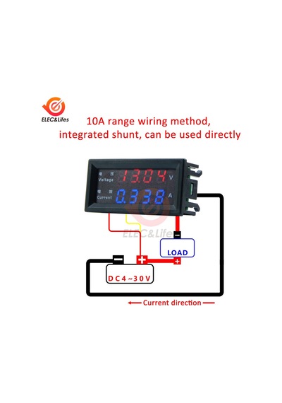 100v 3bit Kırmızı Mavi-m4430 Dc 100v 200v 500v 10a Elektronik Dijital Voltmetre Ampermetre 0.2 Kablo Bulucu & Test Cihazı 43850206