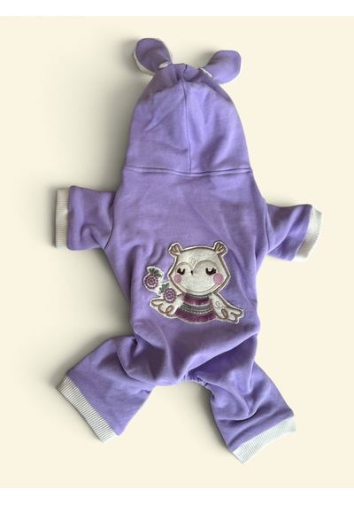 Bibelot Lavender Polar Kedi Tulumu Yumuşacık Ve Sıcacık Bunny Kulaklı Tulum