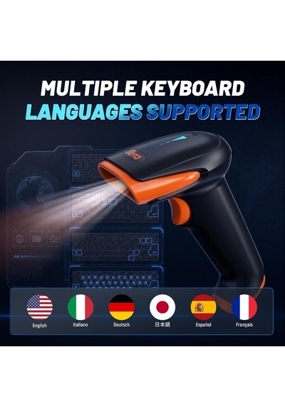 Hw0002 Kablosuz Barkod Okuyucu, 1d/2d/qr Kod Tarayıcı, Bluetooth/2.4g/usb 3 Ü 1 Arada, Titreşim Uyarılı & Şarj Göstergeli, Stand Dahil