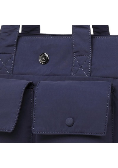 Smart Bags Mikro Poly Kumaş Büyük Boy Kadın Omuz Çantası 3345 Lacivert