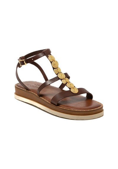 148 Brown Sandalet Kadın 262185 Myconian 2025 Greek Sandal Kahverengi
