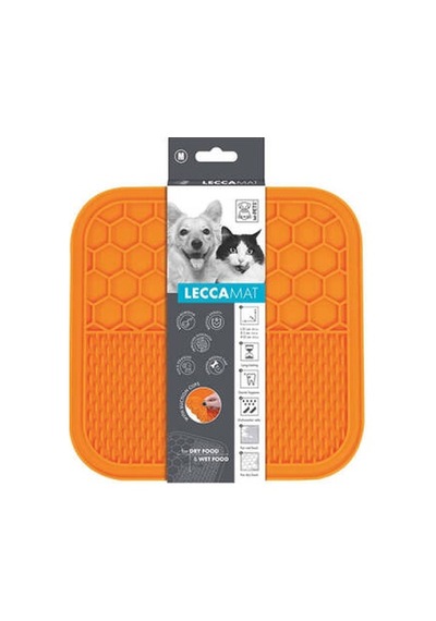 Lecca Kedi Ve Köpekler İçin Yavaş Beslenme Ödül Matı Medium Turuncu 21x21 Cm