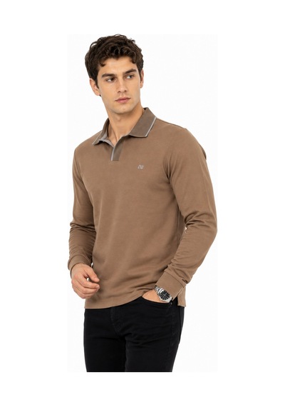 Advante Erkek Mevsimlik Spor Polo V Yaka Sweatshırt Bgl-st05469 A.Kahverengi