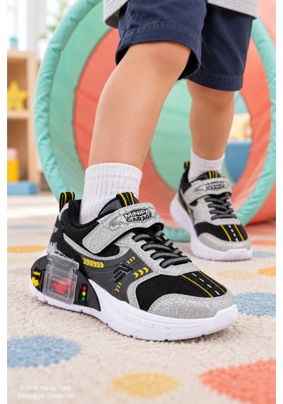 Muggo Drift Garaj Tabanlı Çift Metal Arabalı Cırtlı Ve Bağcıklı Günlük Erkek Çocuk Sneaker Spor Ayakkabı Gri Muggo Drift Garaj Tabanlı Çift Metal Arabalı Cırtlı Ve Bağcıklı Günlük Erkek Çocuk Sneaker Spor Ayakkabı Gri