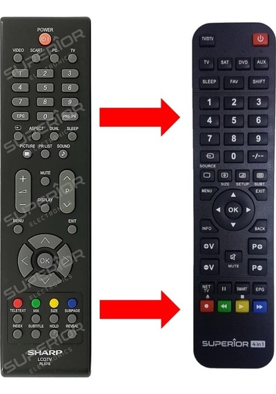 Rl57s / Lc42sb55 / Lc42sb55s / Lc42sb55s Lcd Tv Kumandası