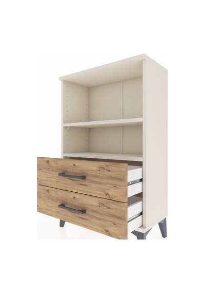 Arges Komodin 2 Raflı 2 Çekmeceli 60x30x96 Aytaşı-çam Aytaşı