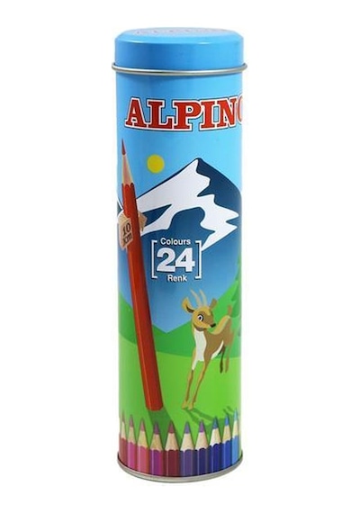 Alpıno Tüp 24 Renk Uzun Kuru Boya Kalemi Al-791