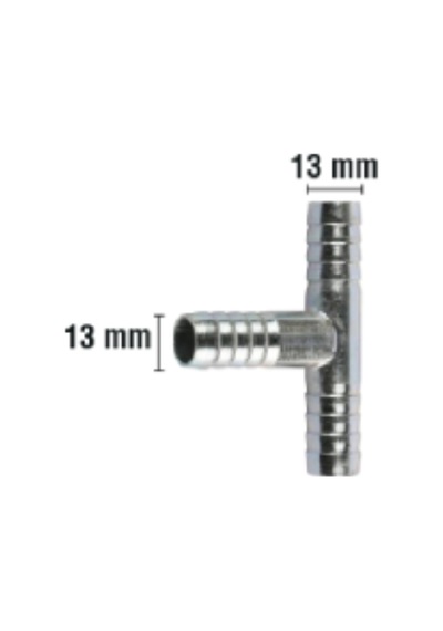 Rakor Metal T Tip Hortum İçin 13mm 2 Adet 5"