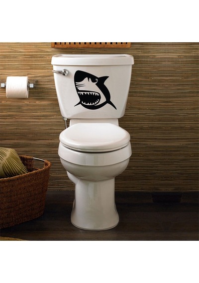 Wc Klozet için Köpek Balığı Sticker Yapıştırma