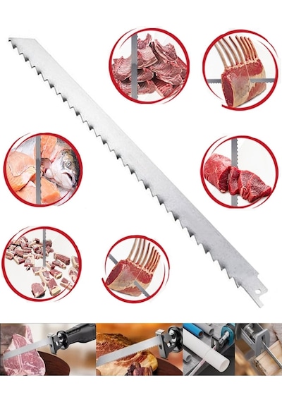 Paslanmaz Çelik Tilki Kuyruğı Et Kemik Kesim Testere Bıçağı 30 Cm Boyasız