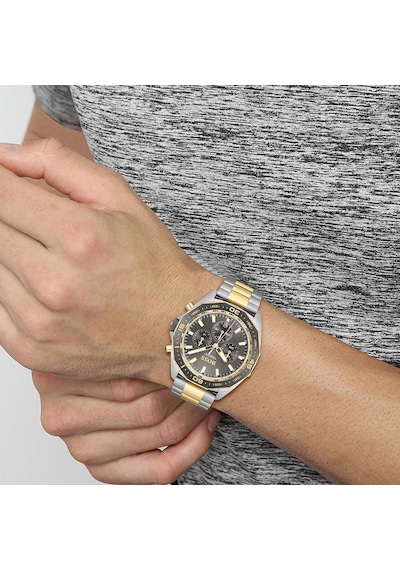 Hugo Boss HB1513974 Çelik Altın/Metalik Gri 44 mm Erkek Kol Saati