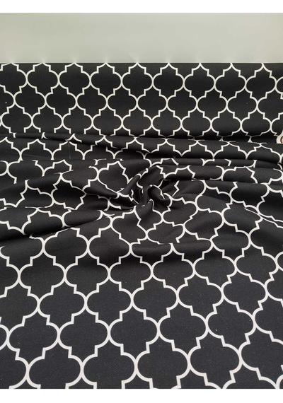 Geometrik Desen Duck Keten Kumaşı