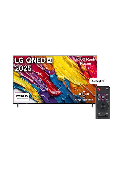 LG 75QNED82A6B 75" 190 Ekran Uydu Alıcılı 4K Smart TV AI Sihirli Kumanda HDR10 webOS25 QNED TV