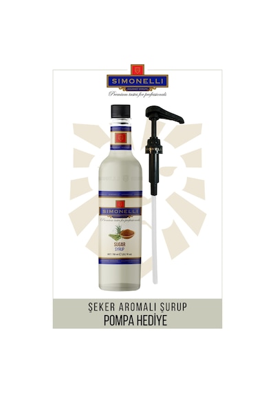 Simoenlli Kahve Şurubu Şeker Aromalı 700 ML + Pompa Simonelli