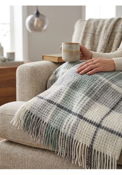 Livoras Home Dinarsu Cozy Life Pamuklu Tv Battaniyesi 130 X 170cm İnka Ocaliptus