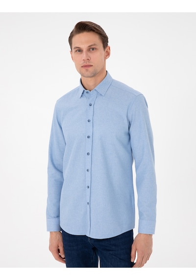 Pierre Cardin Erkek Açık Mavi Gömlek Desenli 50298878-vr003 Açık Mavi