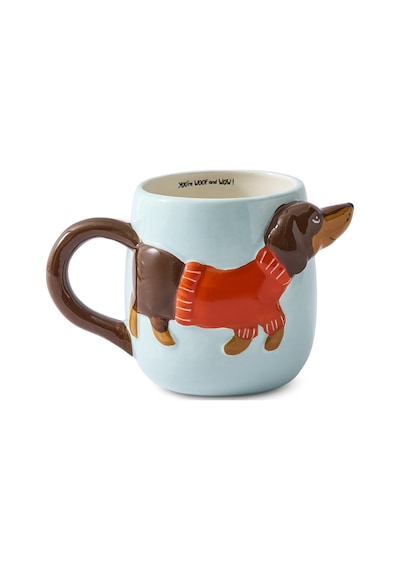 Aryıldız Aryıldz Cozy Köpek Figürlü Kupa 500ml Turuncu - Kırmızı
